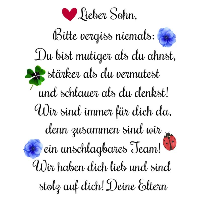 Lieber Sohn Spruch Geschenk Idee Motivation Kaffee