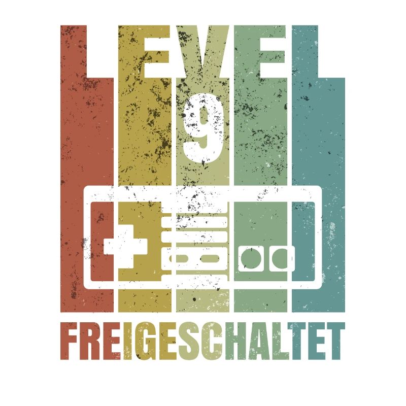 Level 9 freigeschaltet Geburtstagsshirt Geschenk