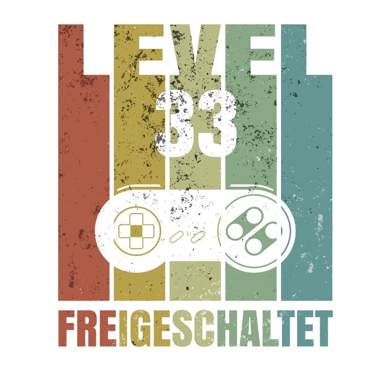 Level 33 freigeschaltet Geburtstagsshirt Geschenk