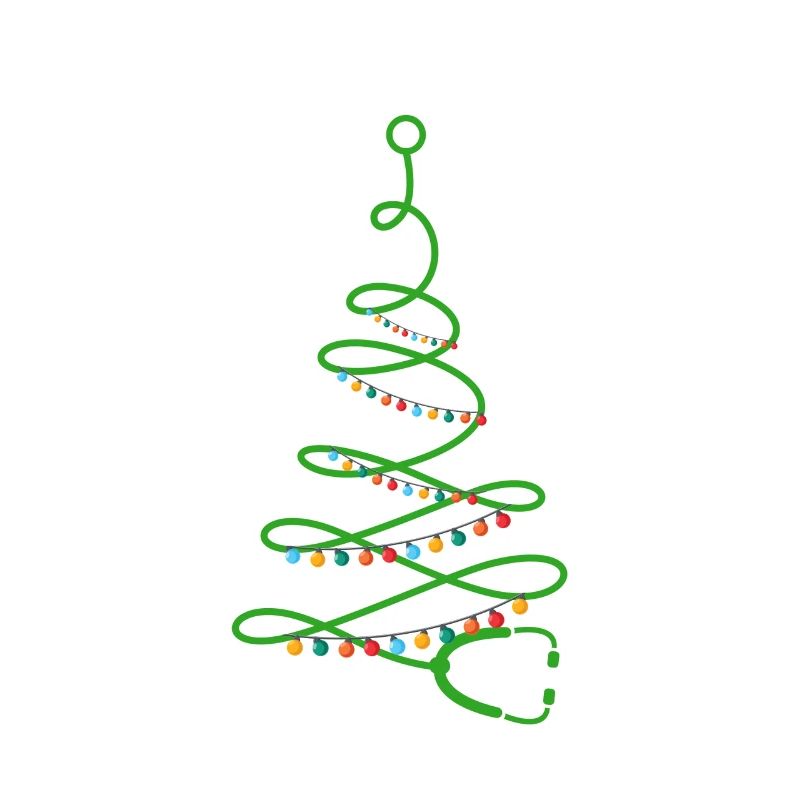 Arbre de Noël Infirmière Stéthoscope de Noël Rn
