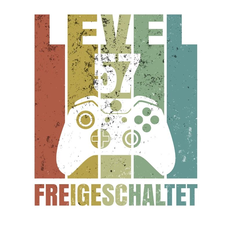 Level 57 freigeschaltet Geburtstagsshirt Geschenk