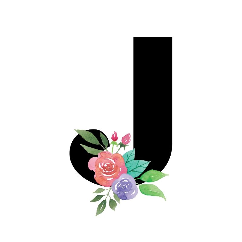Letter J personalized gift alphabet first name Christmas