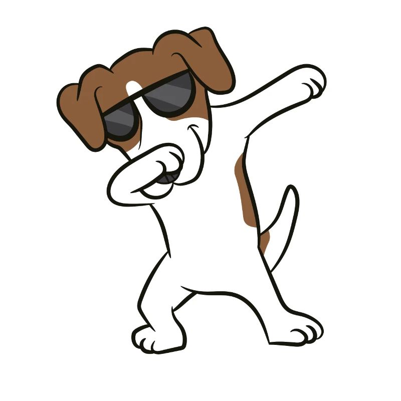 Jack Russell Dabbing Mignon Jack Russell