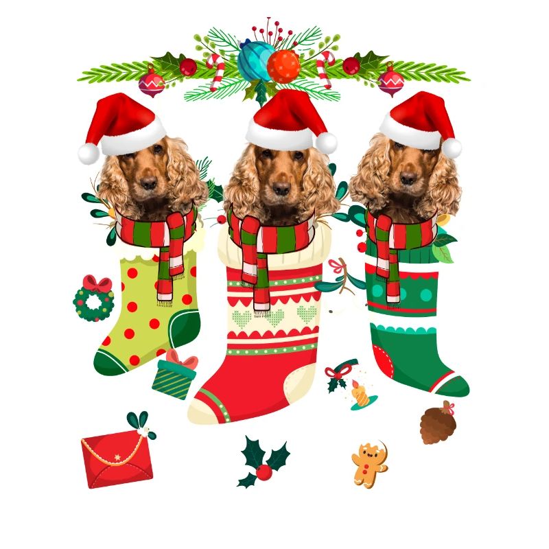 Ugly Christmas Sweater Cocker Spaniel Hund Edition