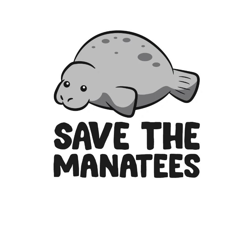 Save The Manatees Funny Manatee