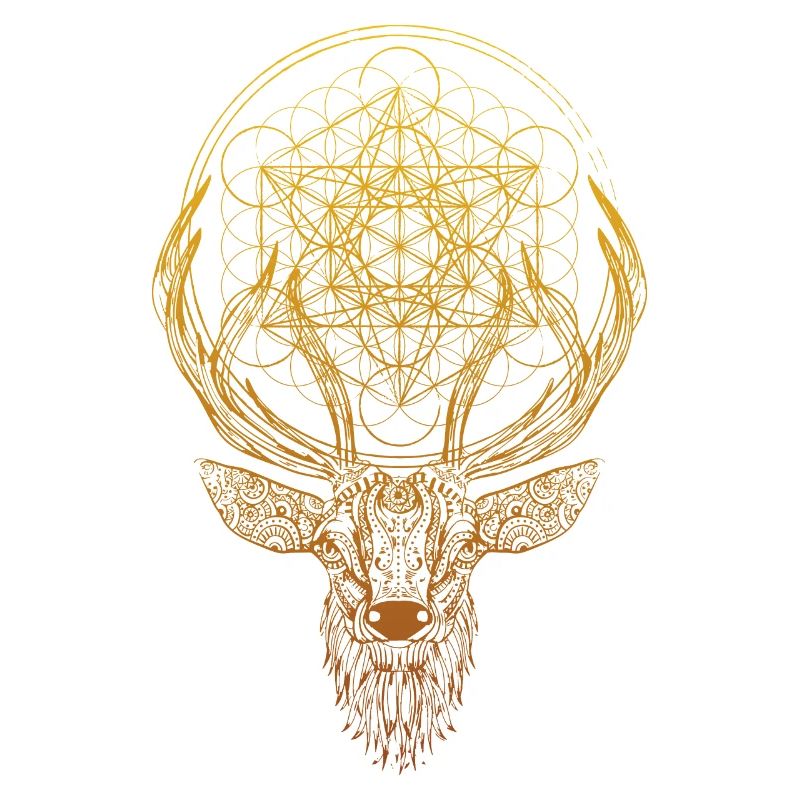 Ornate Deer Sacred Geometry Metatron