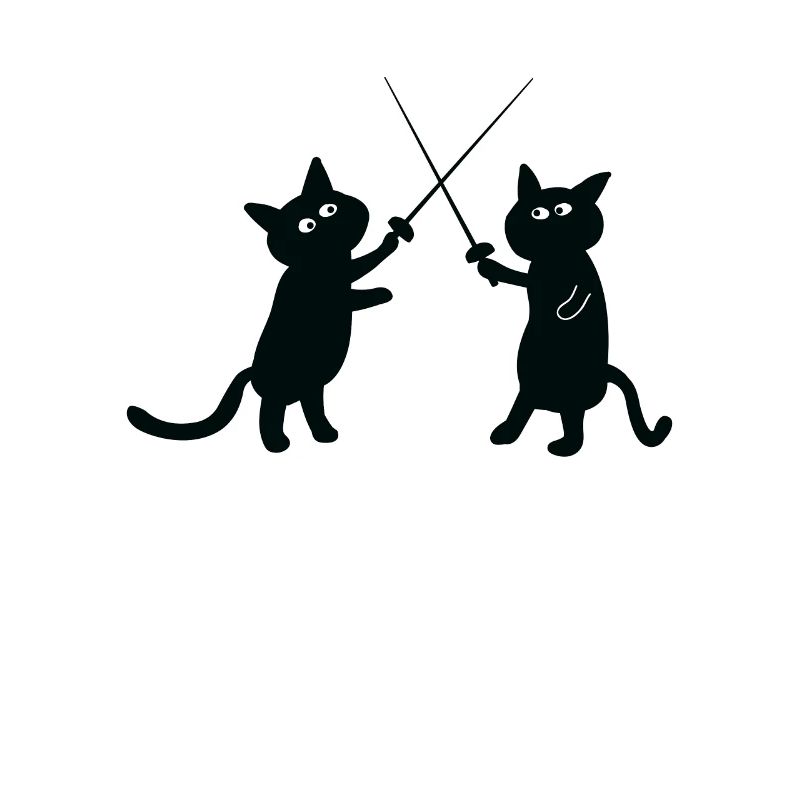 Fechten Katzen Fechter
