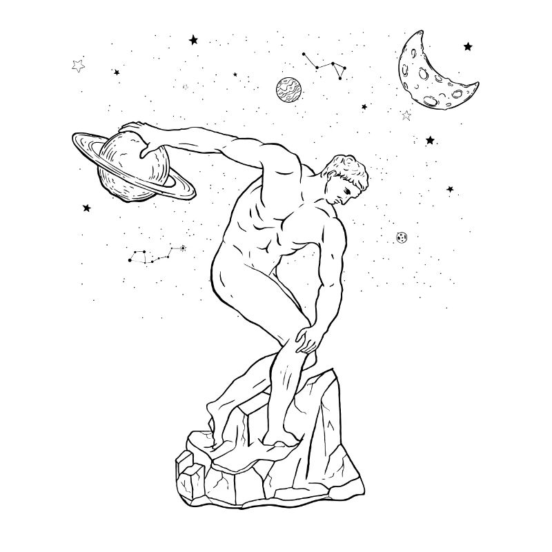 Discobolus esthétique céleste par Myron Planet