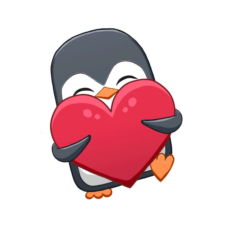 Pinguin mit Herz