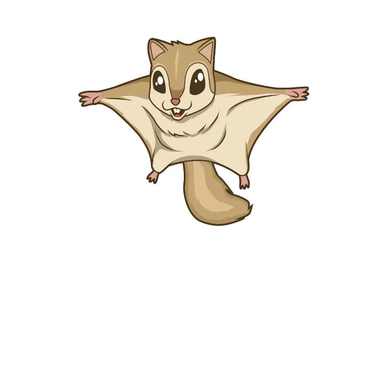 Écureuil volant kawaii