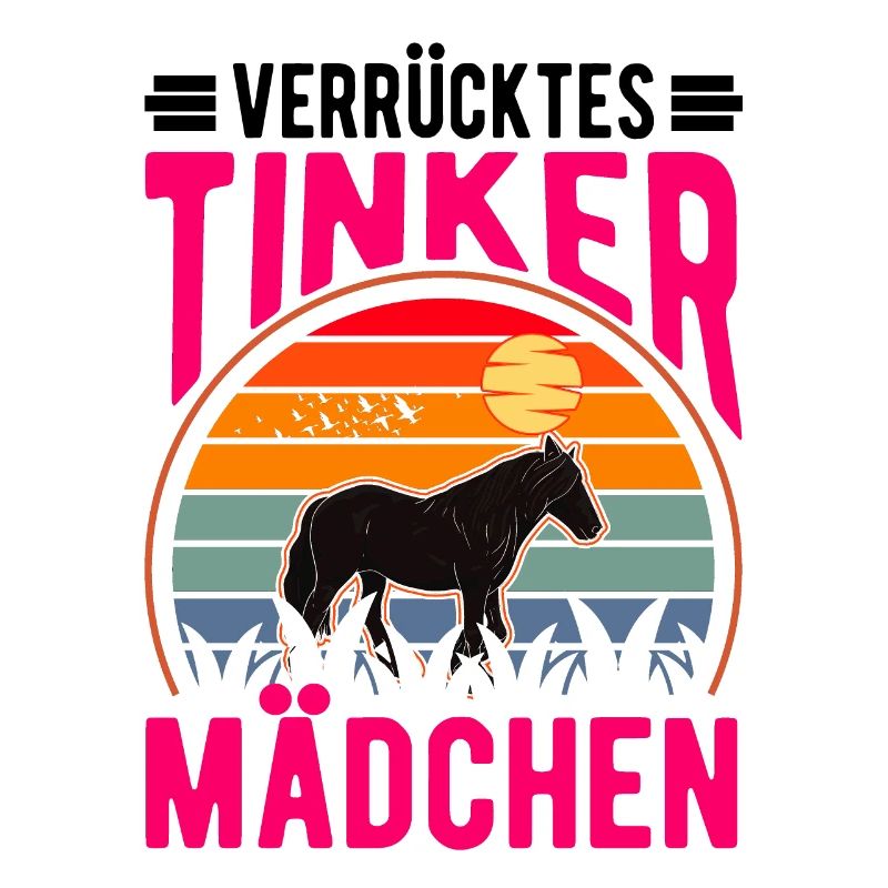 Verrücktes Tinker Mädchen Tinkerpferd