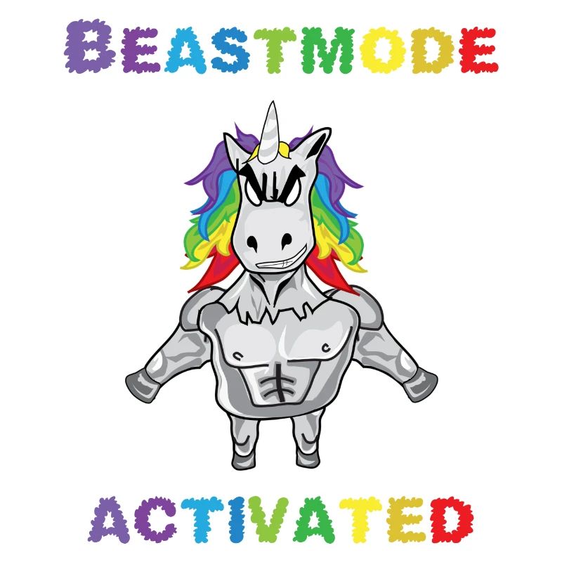 Einhorn Bodybuilder Beastmode Gym