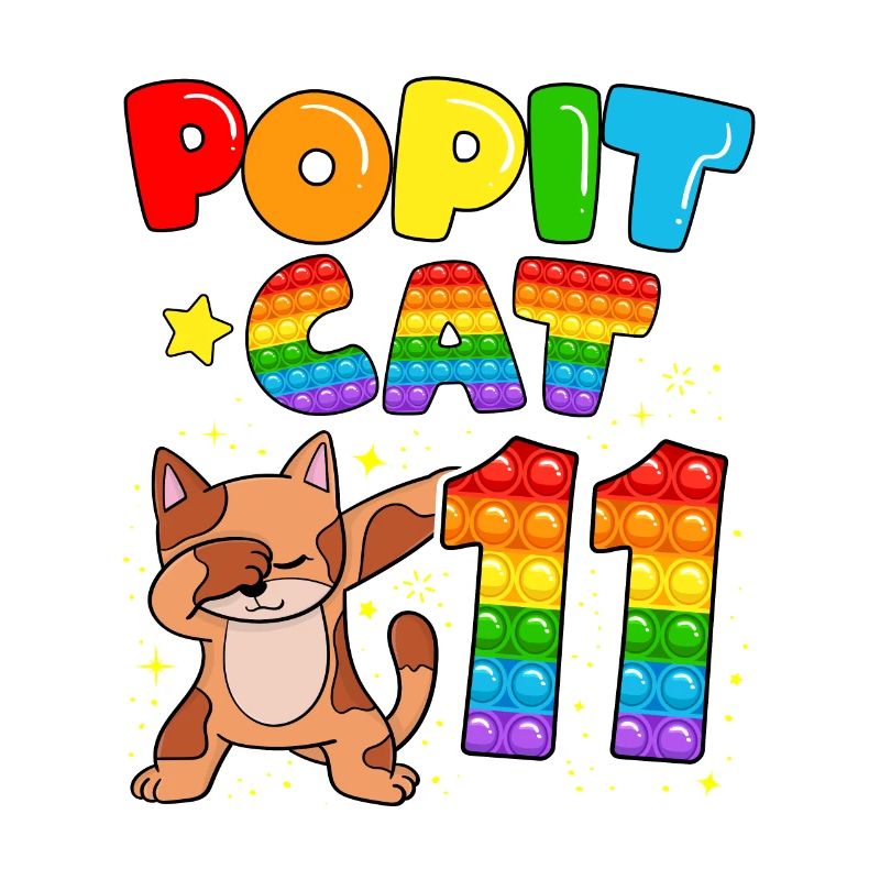 Pop it Cat Joyeux 11e anniversaire du chat
