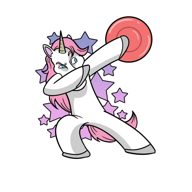 Dabbing Einhorn Frisbee Golf Disc Golf