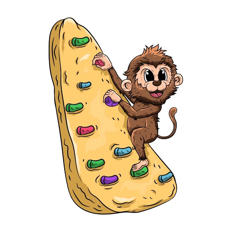 Klettern Affe Bouldern