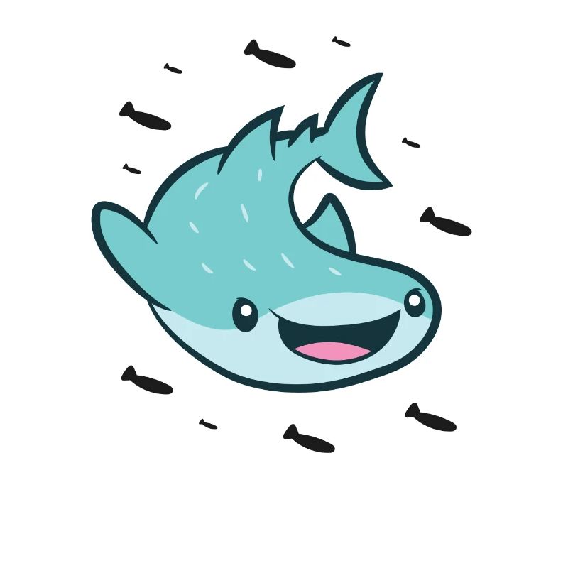 Requin baleine avec banc de poisson Drôle de requin baleine