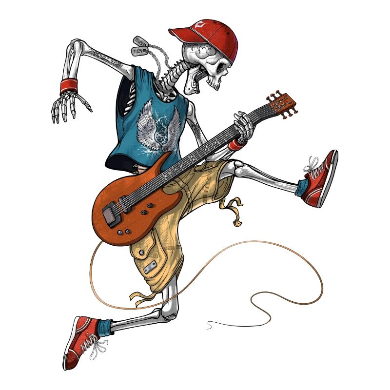 Skeleton Metal Guitariste