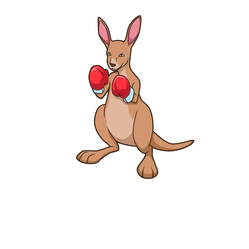 Mit Boxhandschuhen - Cartoon Känguru Boxer