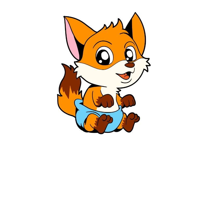 Bébé renard kawaii