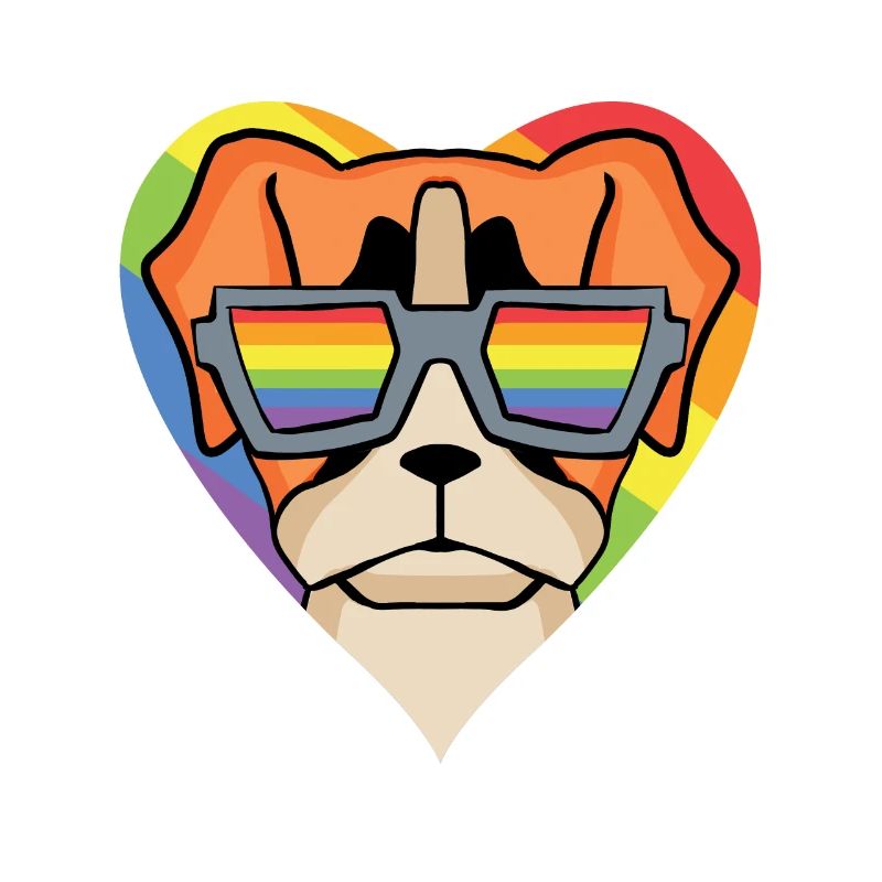 LGBT Hund Deutscher Boxer Regenbogen