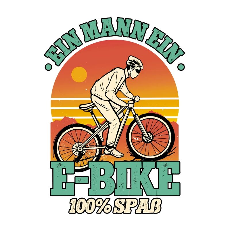 Ein Mann ein E-Bike Pedelec E-Bike