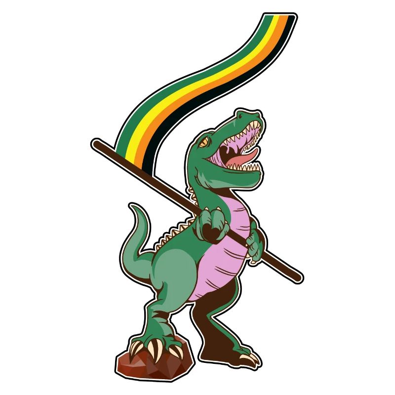 LGBTQ Flag - Dinosaur Aromantic