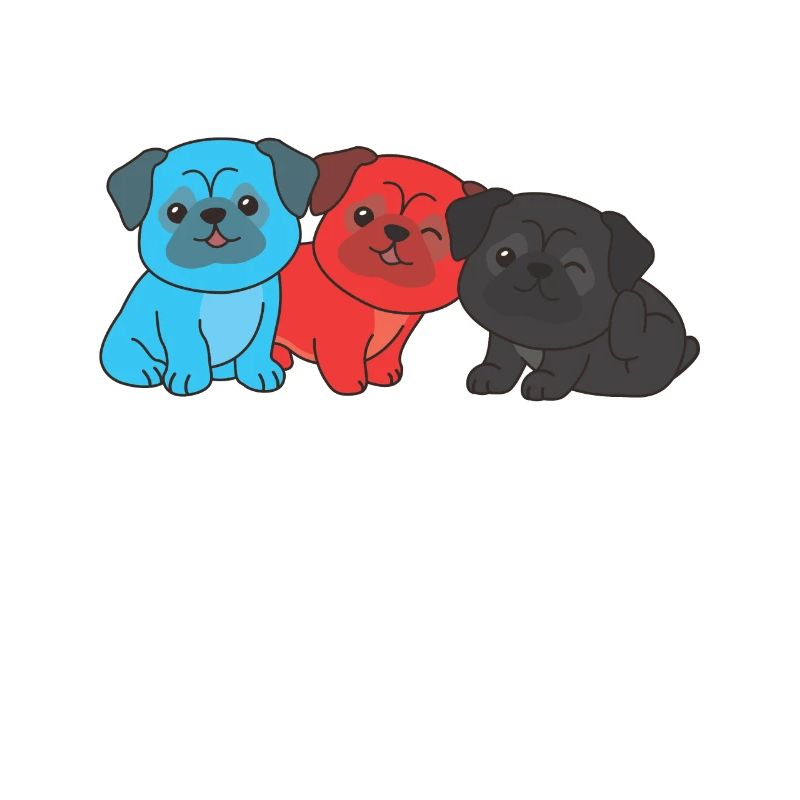 Polyamory Flag Mops Pride LGBTQ süße Hunde