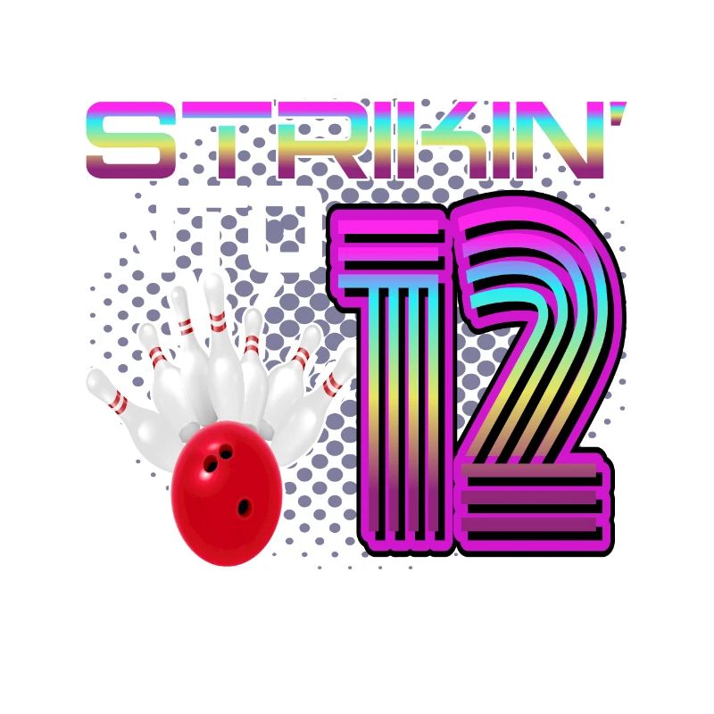 Frapper dans 12 Bowling Bowler 12e anniversaire