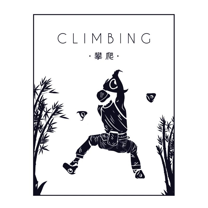 Climbing Chinese Hanzi Escalade de bloc Escalade