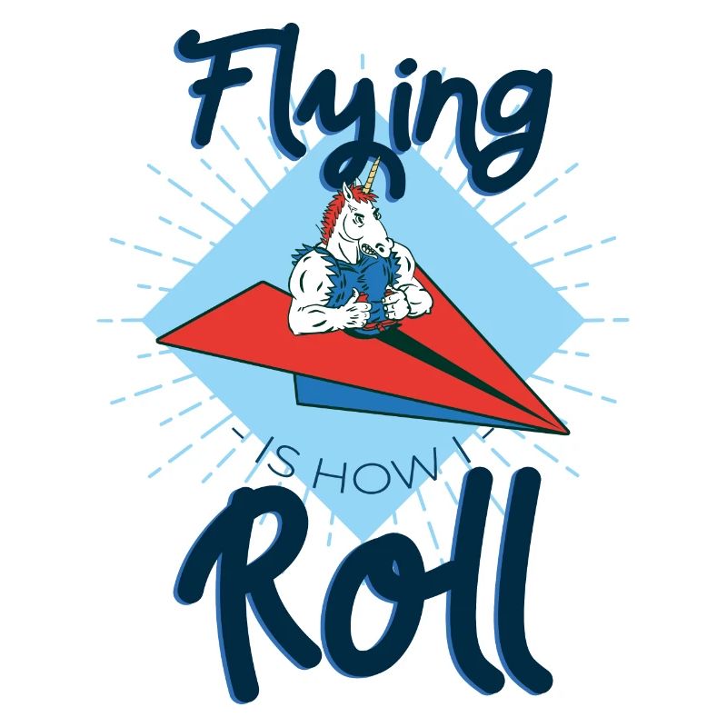 Papier-Flugzeug-Pilot Mathe-Lehrer Einhorn