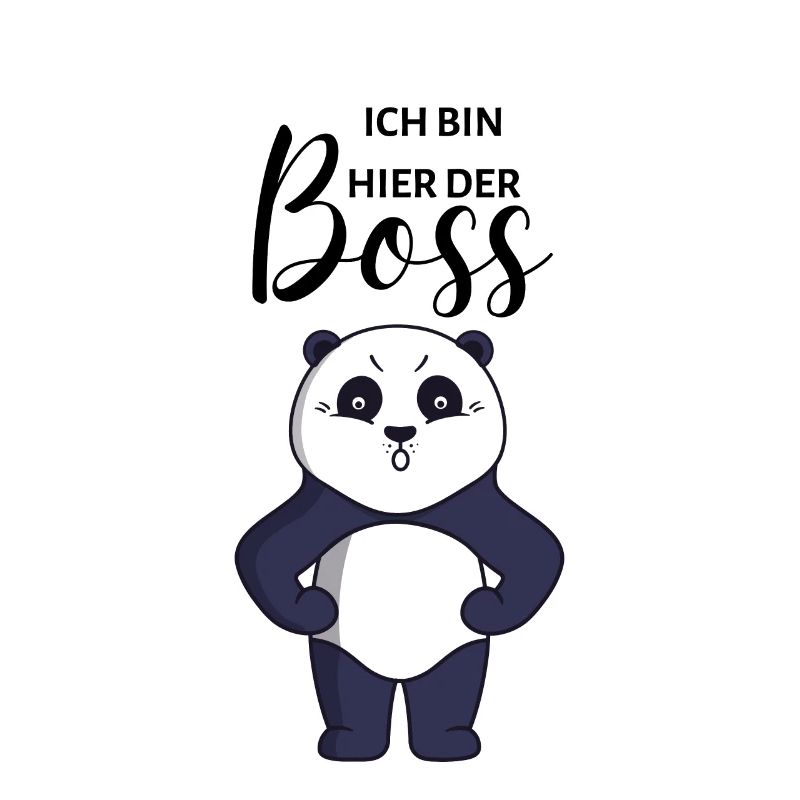 Ich Bin Der Chef Hier Bär Business Panda Lachen
