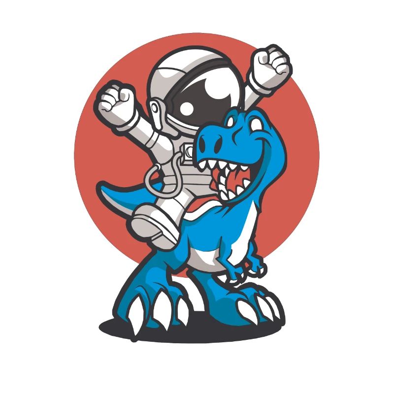 Astronaut rides on Dino gift