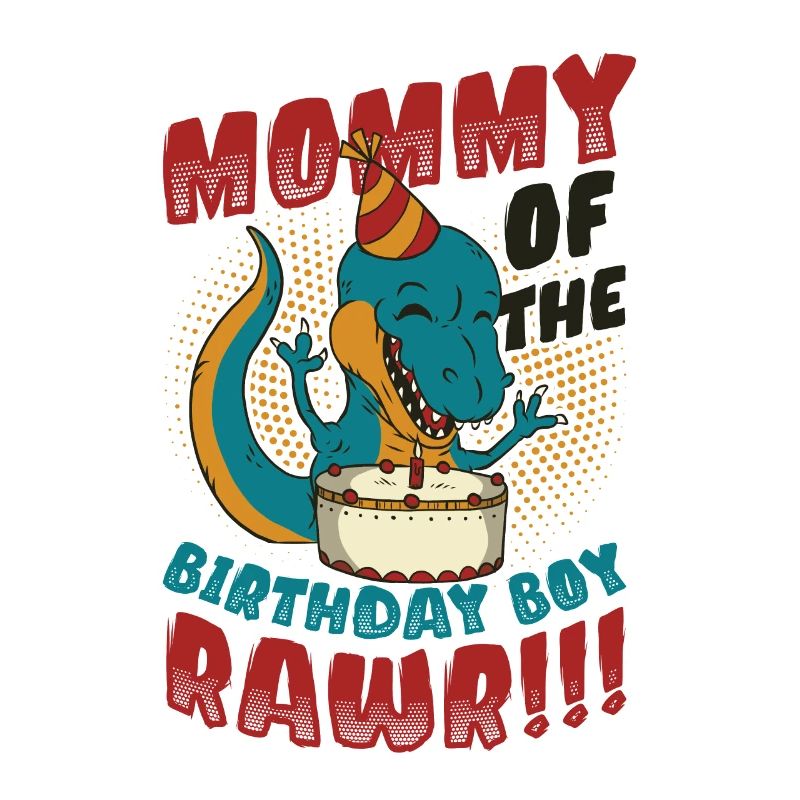 Dinosaure Maman d’Birthday Boy