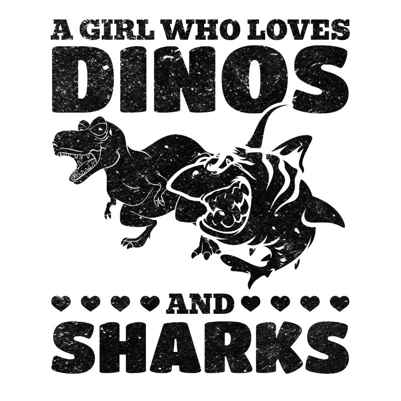 Dinosaurier Great White Shark Ein Mädchen, das