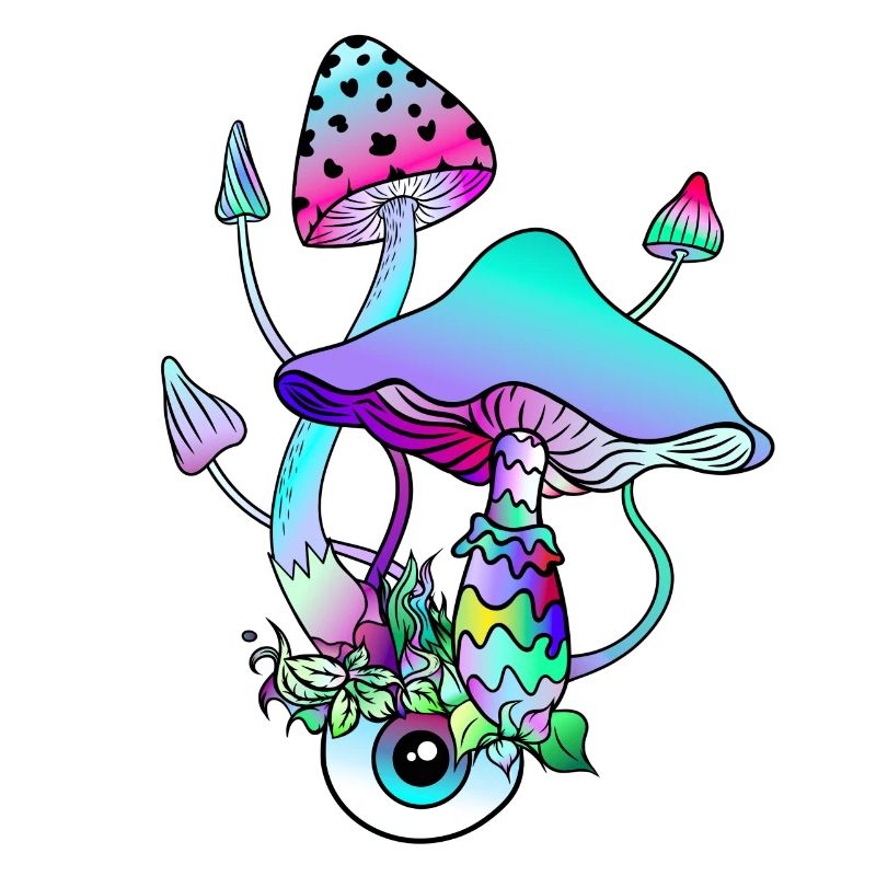 Magic Mushrooms Psychedelic Art