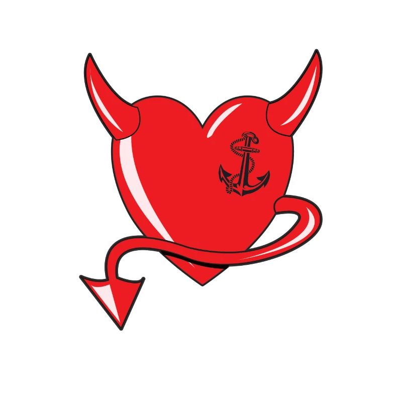 Rotes Herz - Devil Heart - Teufelsherz - Geschenk