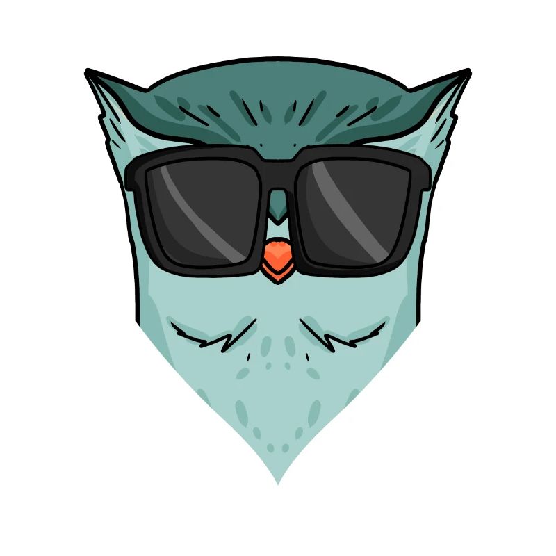 Coole Eule mit Sonnenbrille