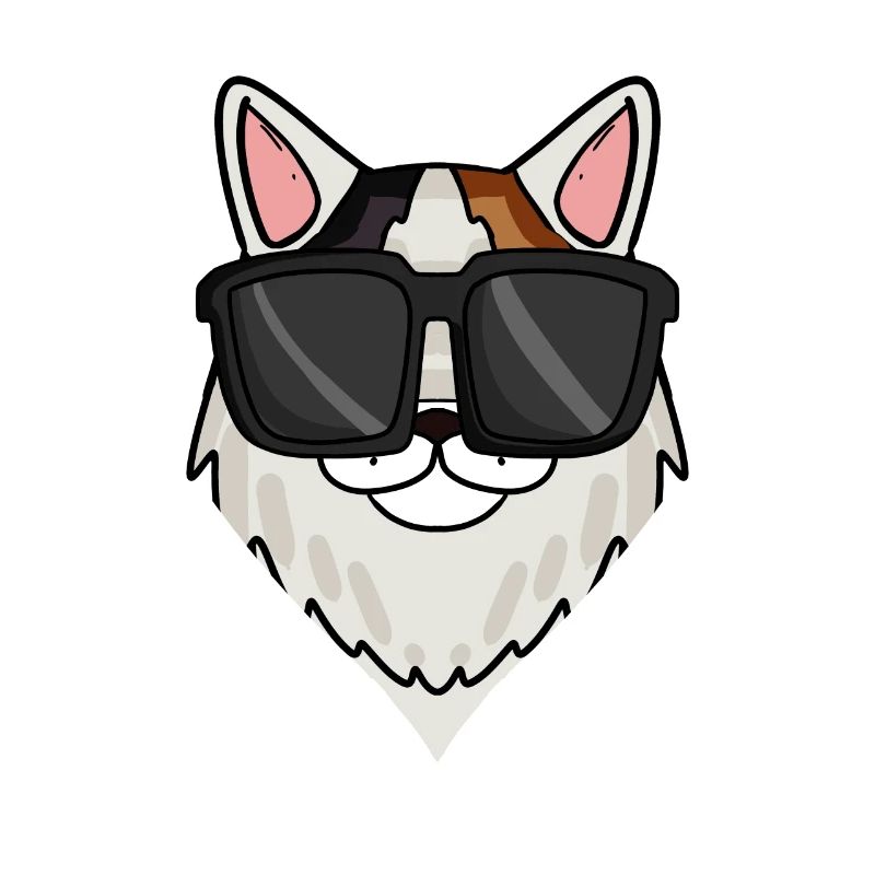 Türkisch Van Katze mit Sonnenbrille