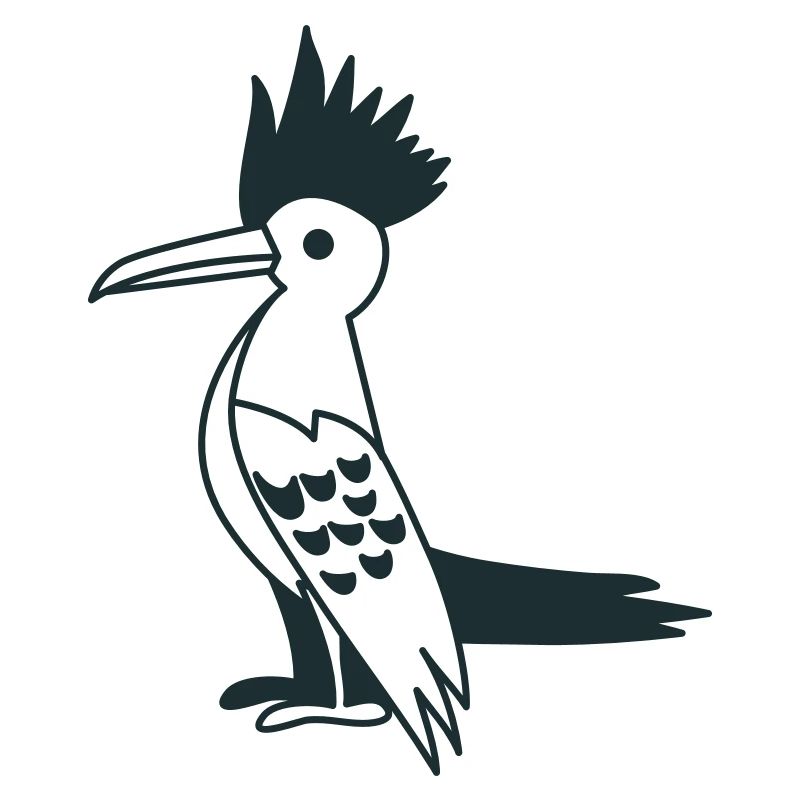 Tall woodpecker black and white