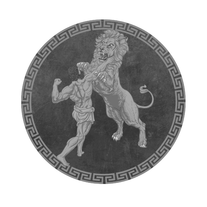 Herkules griechischer Held, Kampf mit Löwe