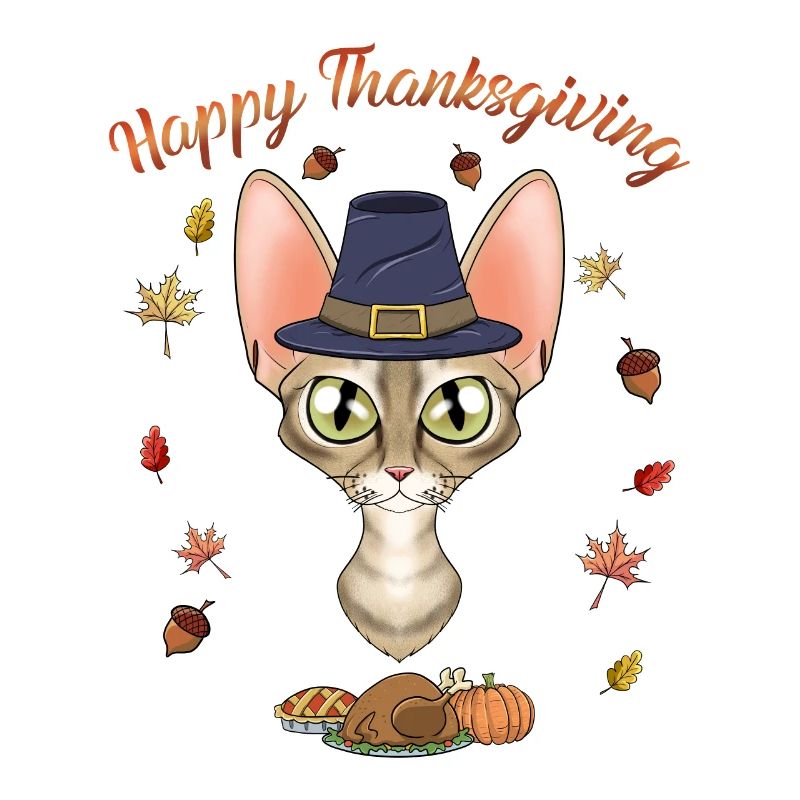Devon Rex Cat Lover I Joyeux Thanksgiving