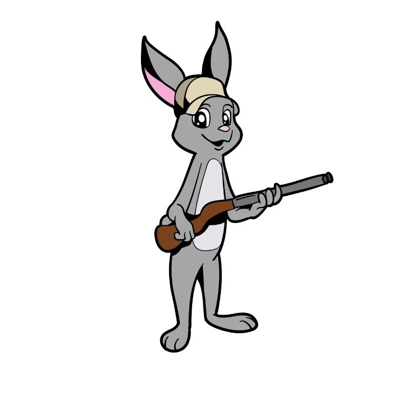 Lapin avec fusil - Hunter