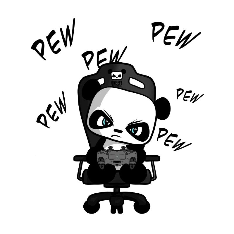PEW PEW drôle mignon jeu panda, nerd, jeu