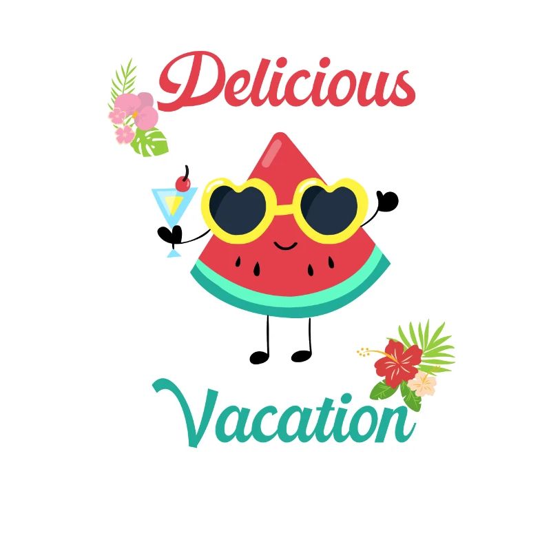Drôle de fruit pastèque délicieux plaisir de vacances