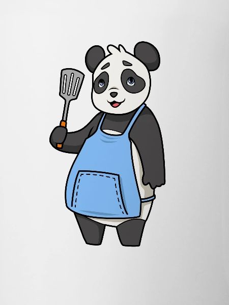 Panda bear is grill master