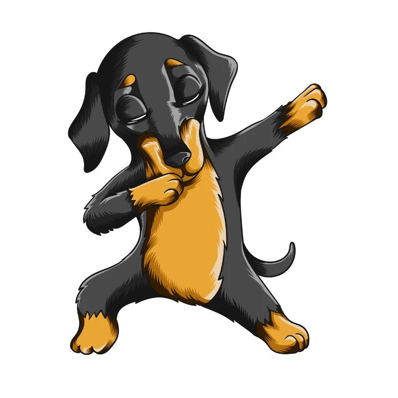 Dabbing Teckel Chien Propriétaire de chien Chiens Dab
