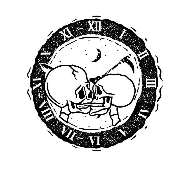 True Love Last Gothic Bones Skeleton Roses Death