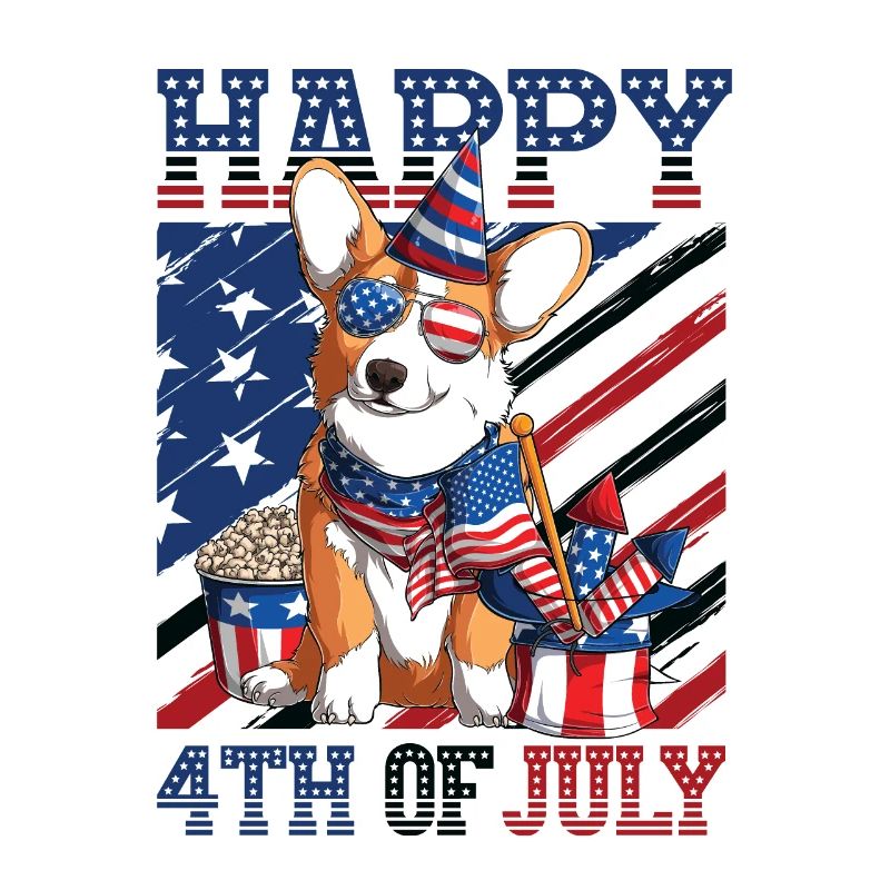 Joyeux 4 juillet Corgi