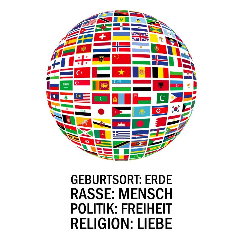 nice peace all flags "against racism"
