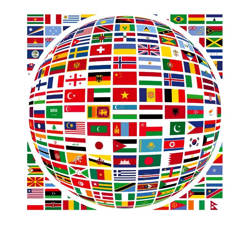 nice peace all flags "against racism"